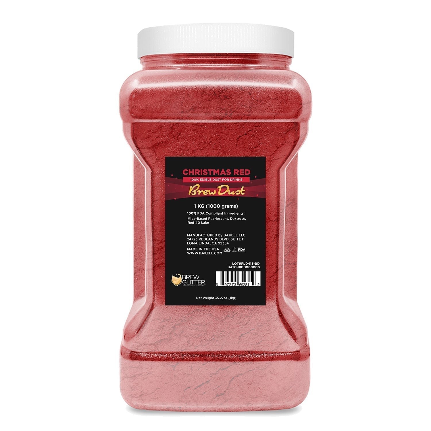 Christmas Red Edible Brew Dust | Bulk Sizes-Brew Glitter®