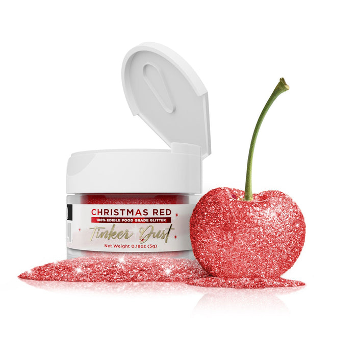 Christmas Red Edible Glitter Tinker Dust | 5 Gram Jar-Brew Glitter®