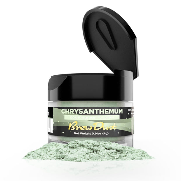 Chrysanthemum Green Edible Brew Dust | 4 Gram Jar-Brew Glitter®