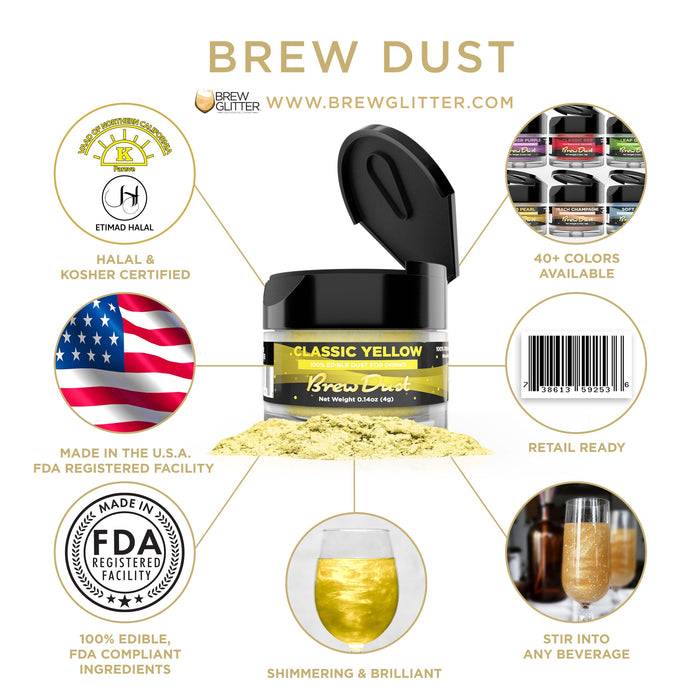 Classic Yellow Brew Dust by the Case-Brew Glitter®