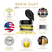 Classic Yellow Edible Brew Dust | 4 Gram Jar-Brew Glitter®