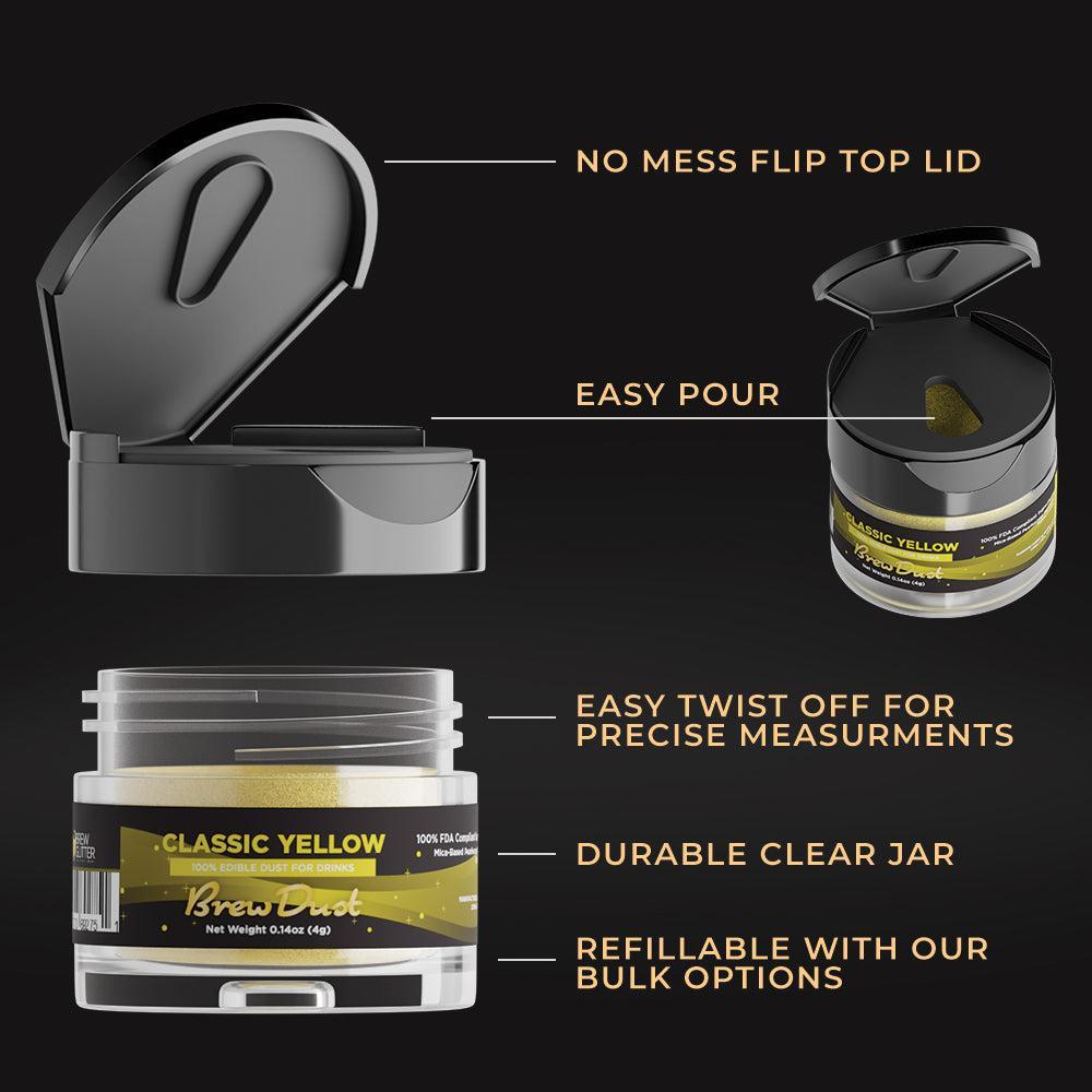 Classic Yellow Edible Brew Dust | Bulk Sizes-Brew Glitter®
