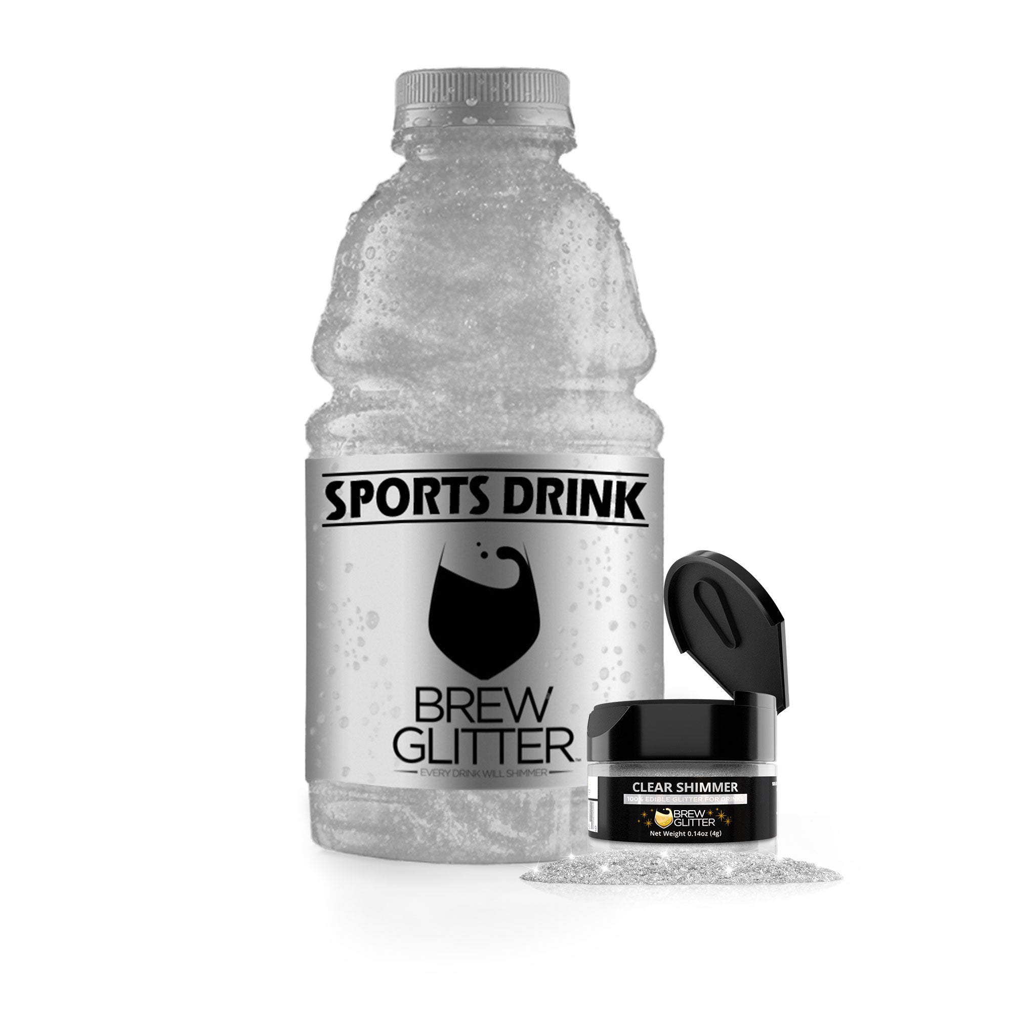 Clear Shimmer Edible Glitter Dust for Drinks | Brew Glitter