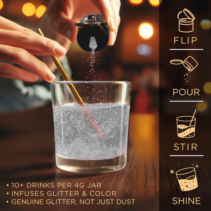 Clear Shimmer Edible Glitter Mini Spray Pump for Drinks-Brew Glitter®