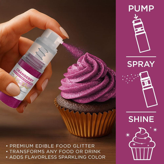 Cranberry Tinker Edible Glitter Spray 4g Pump | Tinker Dust®-Brew Glitter®