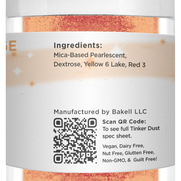 Creamsicle Orange Tinker Dust Edible Glitter | Food Grade Glitter-Brew Glitter®