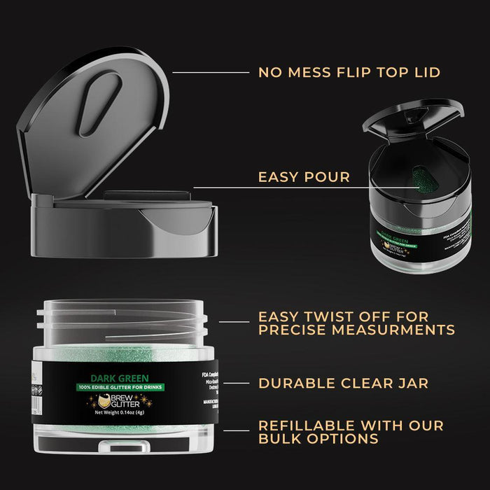 Dark Green Brew Glitter | Bulk Sizes-Brew Glitter®