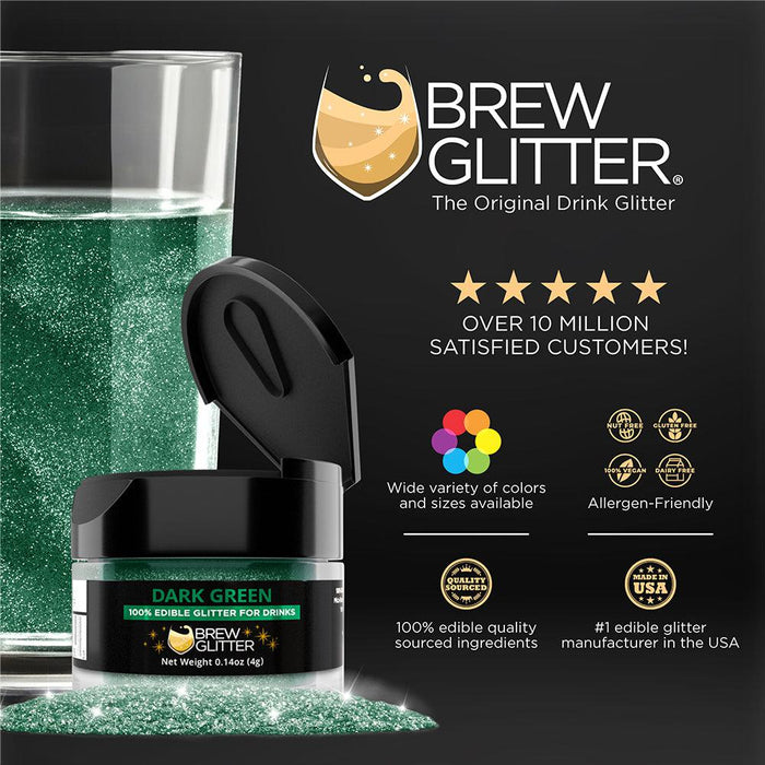 Dark Green Brew Glitter | Mini Pump Wholesale by the Case-Brew Glitter®