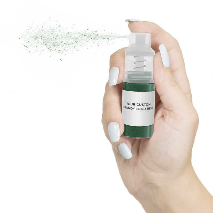 Dark Green Brew Glitter Mini Spray Pump by the Case | Private Label-Brew Glitter®