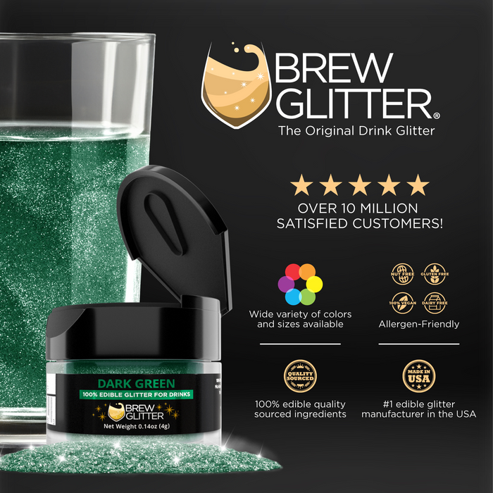 Dark Green Brew Glitter® Necker | Wholesale-Brew Glitter®