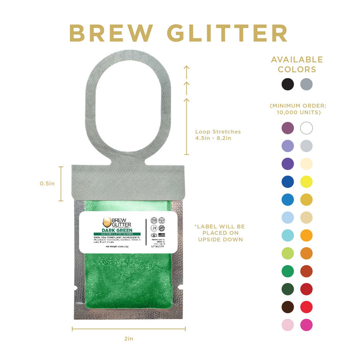 Dark Green Brew Glitter® Necker | Wholesale-Brew Glitter®