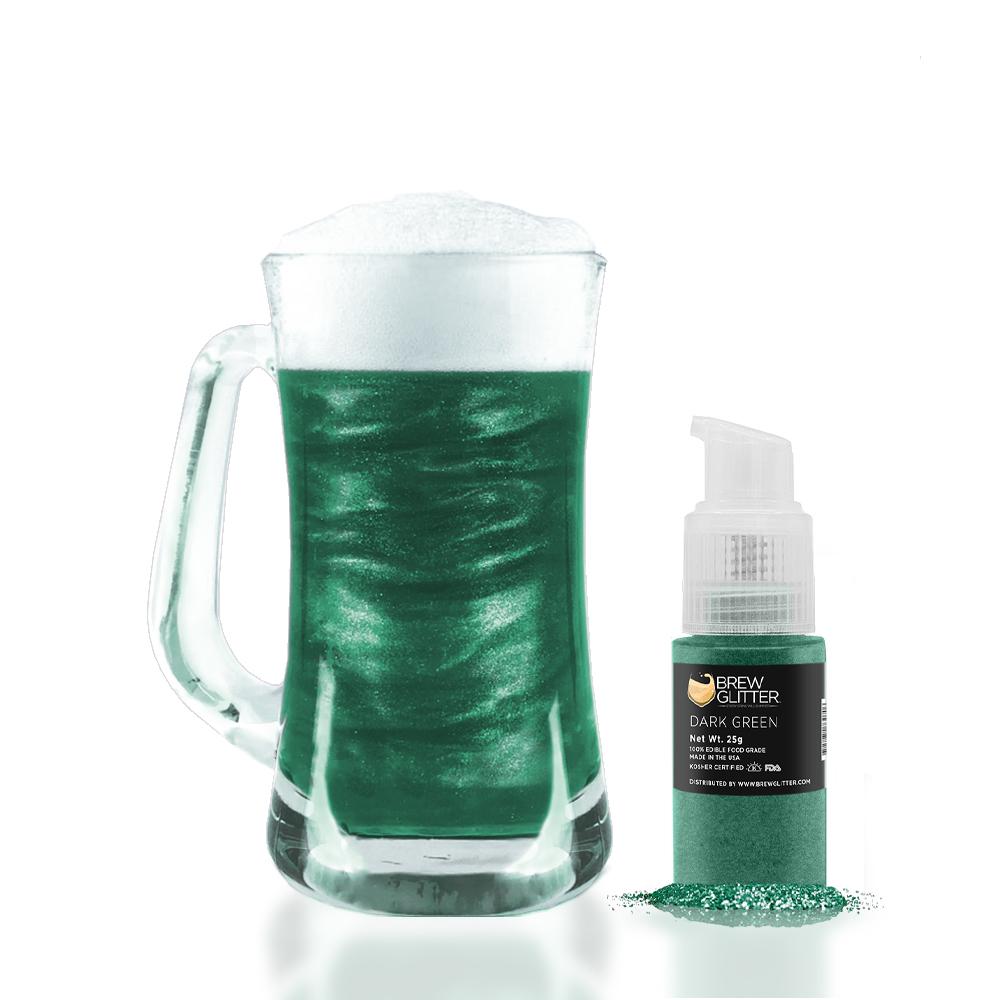 Dark Green Edible Glitter Spray Pump for Drinks-Brew Glitter®