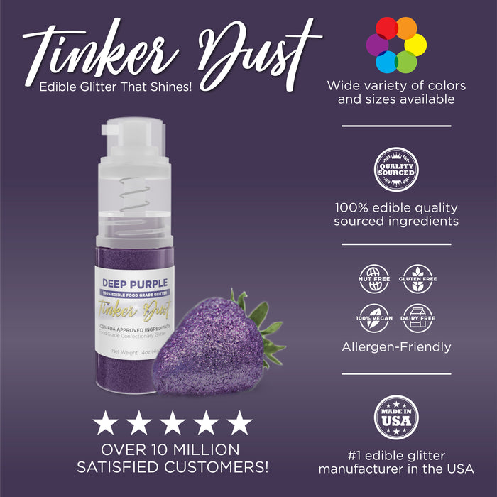 Deep Purple Edible Glitter Spray 4g Pump | Tinker Dust®-Brew Glitter®