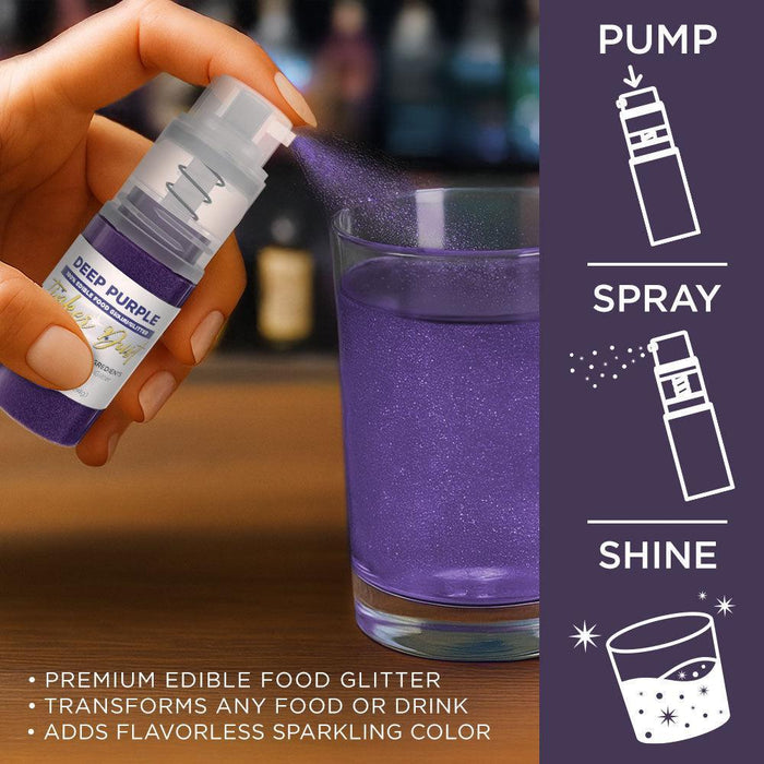 Deep Purple Edible Glitter Spray 4g Pump | Tinker Dust®-Brew Glitter®