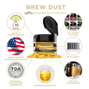 Egyptian Gold Edible Brew Dust | 4 Gram Jar-Brew Glitter®