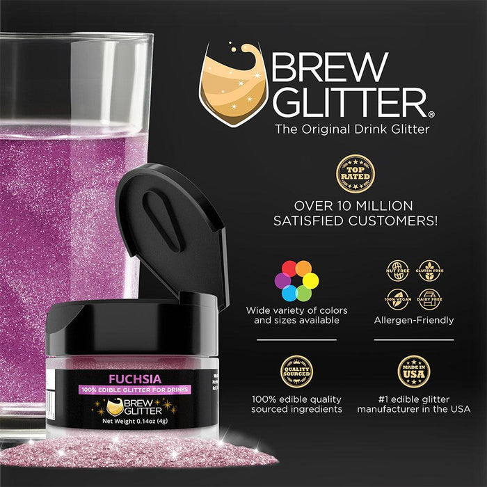 Fuchsia Brew Glitter by the Case | Private Label-Brew Glitter®