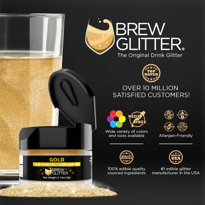 Gold Brew Glitter | Bulk Sizes-Brew Glitter®