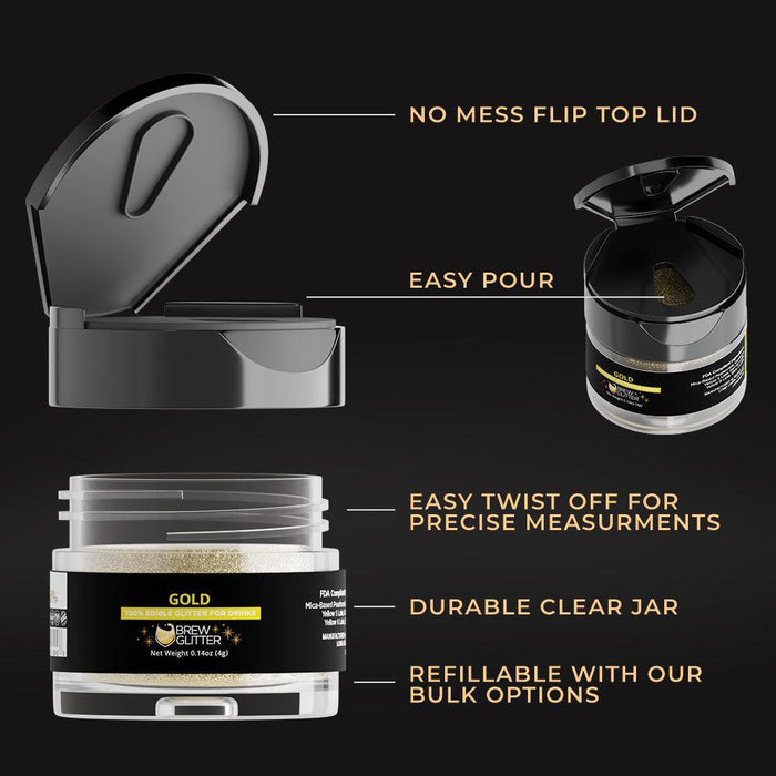 Gold Brew Glitter | Bulk Sizes-Brew Glitter®