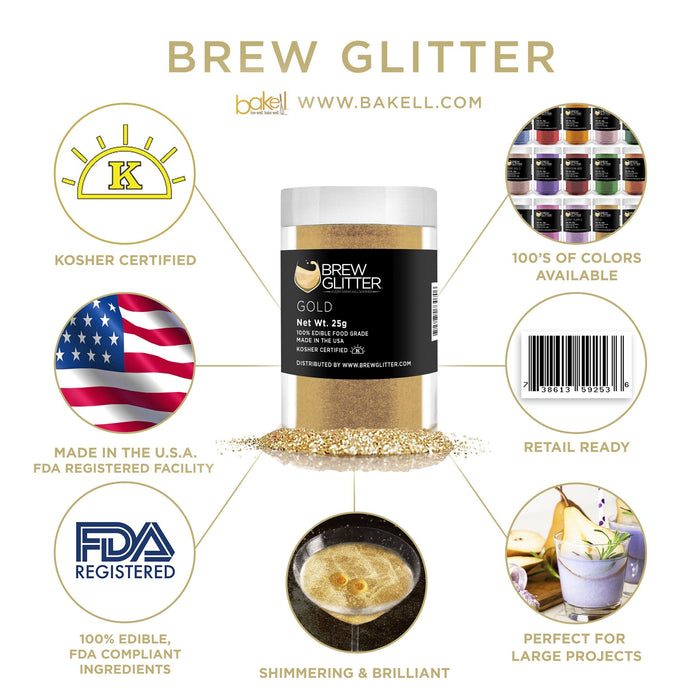 Gold Brew Glitter | Cocktail Beverage Glitter-Brew Glitter®