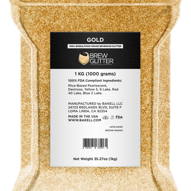 Bakell's Gold Brew Glitter (4g 1x Shaker Jar), Edible Glitter for a Gilded  Beverage Experience!
