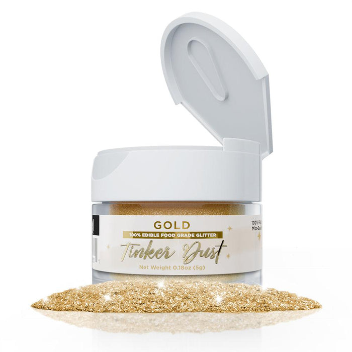 Gold Edible Glitter Tinker Dust | 5 Gram Jar-Brew Glitter®