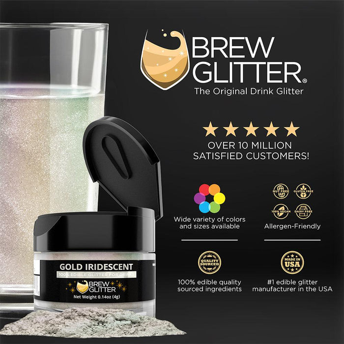 Gold Iridescent Brew Glitter by the Case-Brew Glitter®