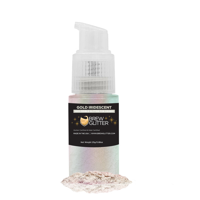 Gold Iridescent Brew Glitter Spray Pump by the Case | Private Label-Brew Glitter®