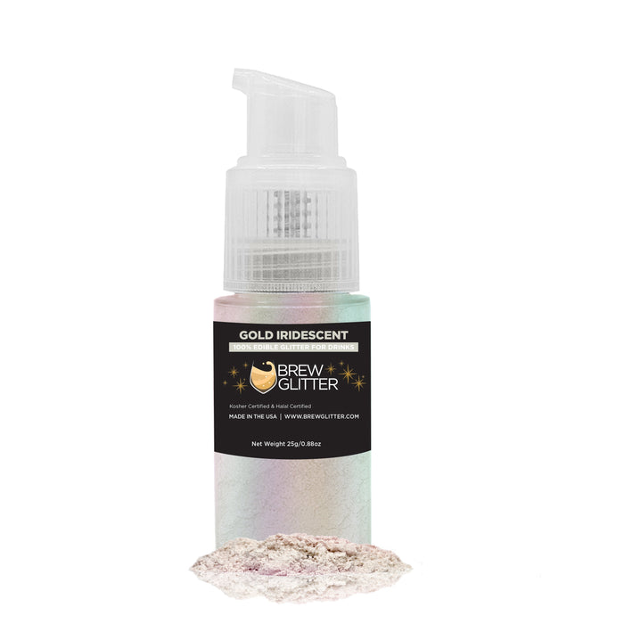 Gold Iridescent Edible Glitter Spray Pump for Drinks-Brew Glitter®