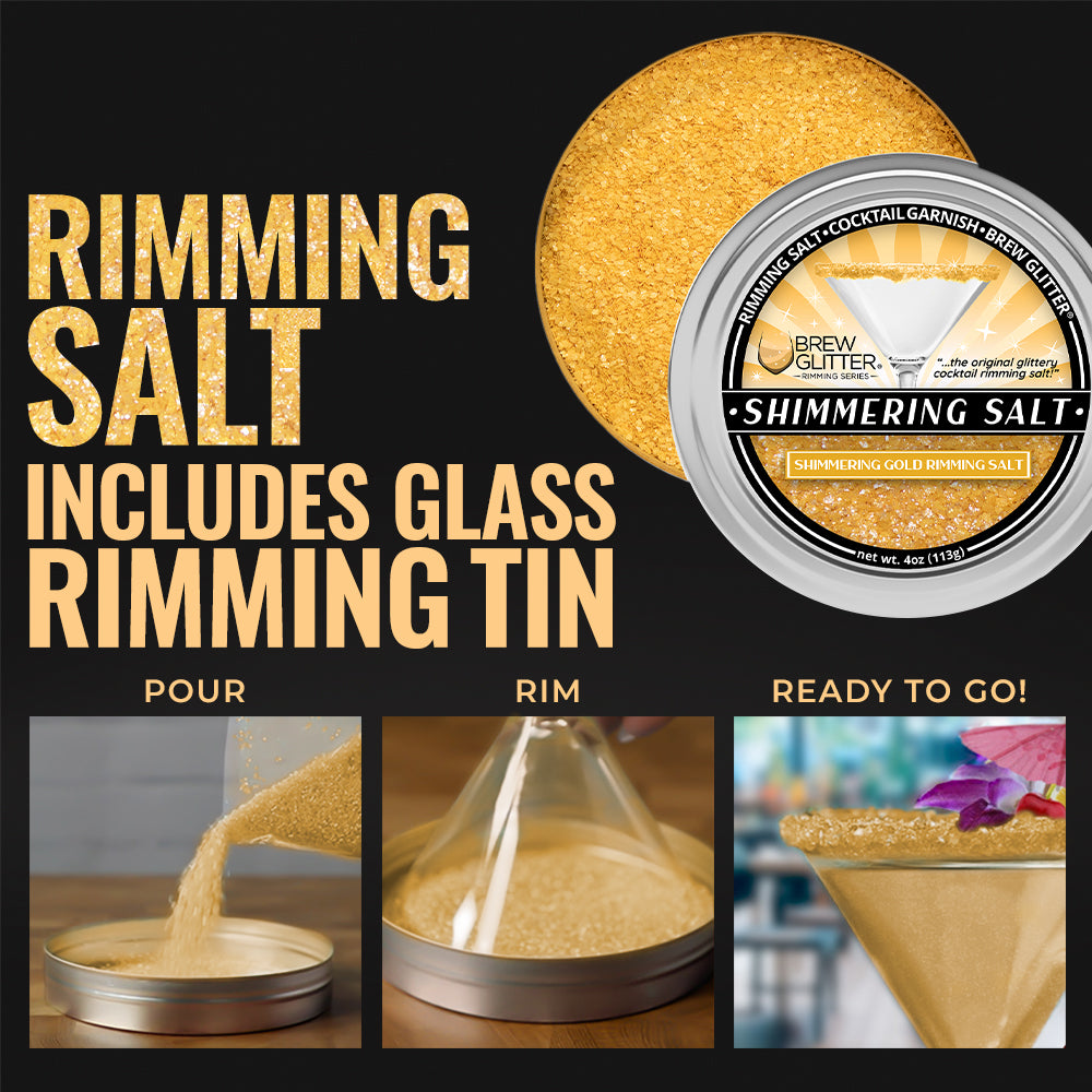 Shimmering Gold Cocktail Rimming Salt