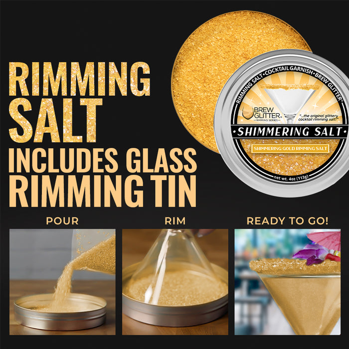 Shimmering Gold Rimming Salt by the case (24 units per/ case)