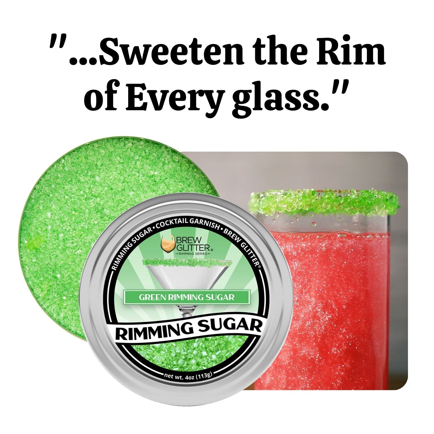 Green Cocktail Rimming Sugar-Brew Glitter®