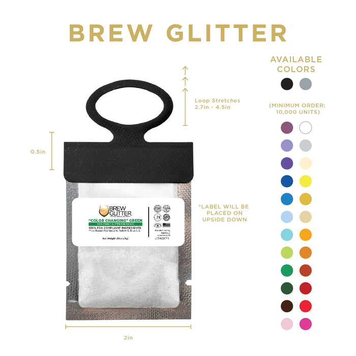 Green Color Changing Brew Glitter® Necker | Wholesale-Brew Glitter®