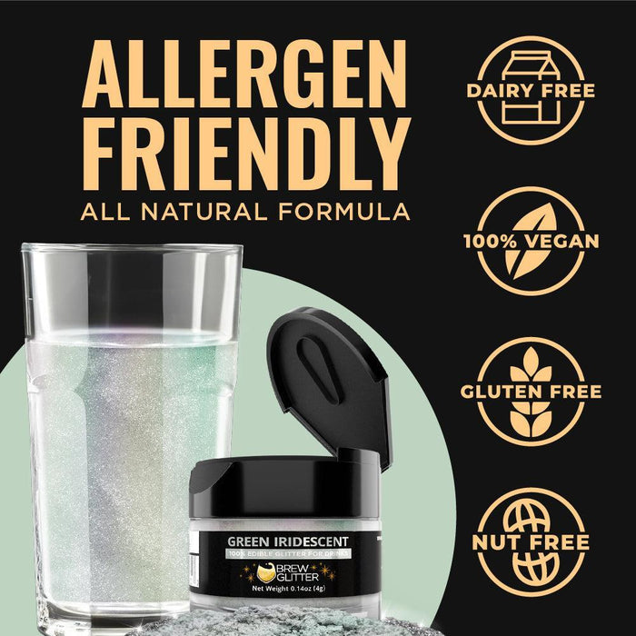 Green Iridescent Brew Glitter | Bulk Sizes-Brew Glitter®