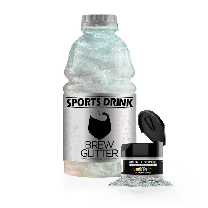 Green Iridescent Brew Glitter | Edible Glitter for Sports Drinks & Energy Drinks-Brew Glitter®