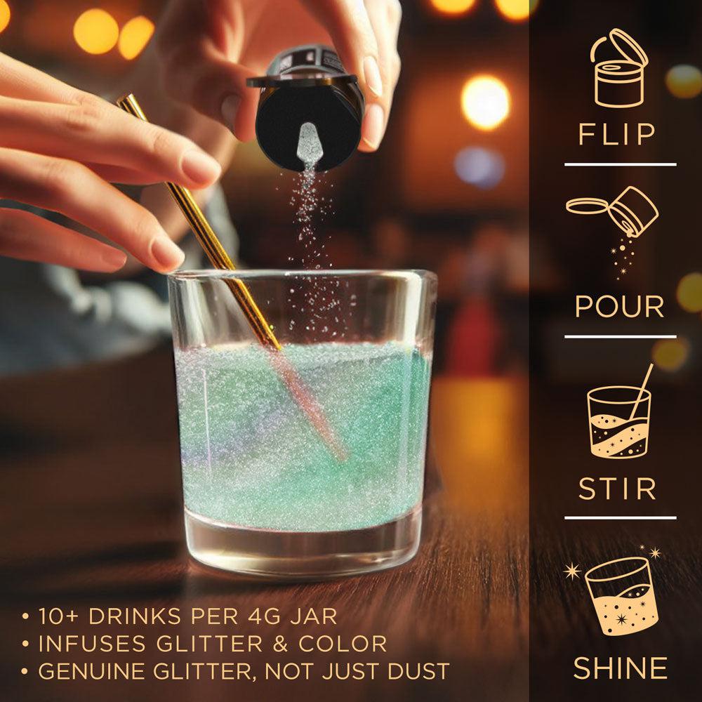 Green Iridescent Brew Glitter | Food Grade Beverage Glitter-Brew Glitter®