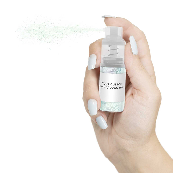 Green Iridescent Brew Glitter Mini Spray Pump by the Case | Private Label-Brew Glitter®