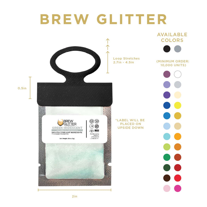 Green Iridescent Brew Glitter® Necker | Wholesale-Brew Glitter®