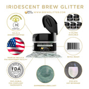 Green Iridescent Food Grade Brew Glitter | 4 Gram Jar-Brew Glitter®