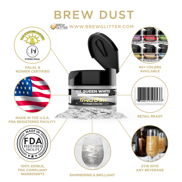 Ice Queen White Brew Dust by the Case | Private Label-Brew Glitter®