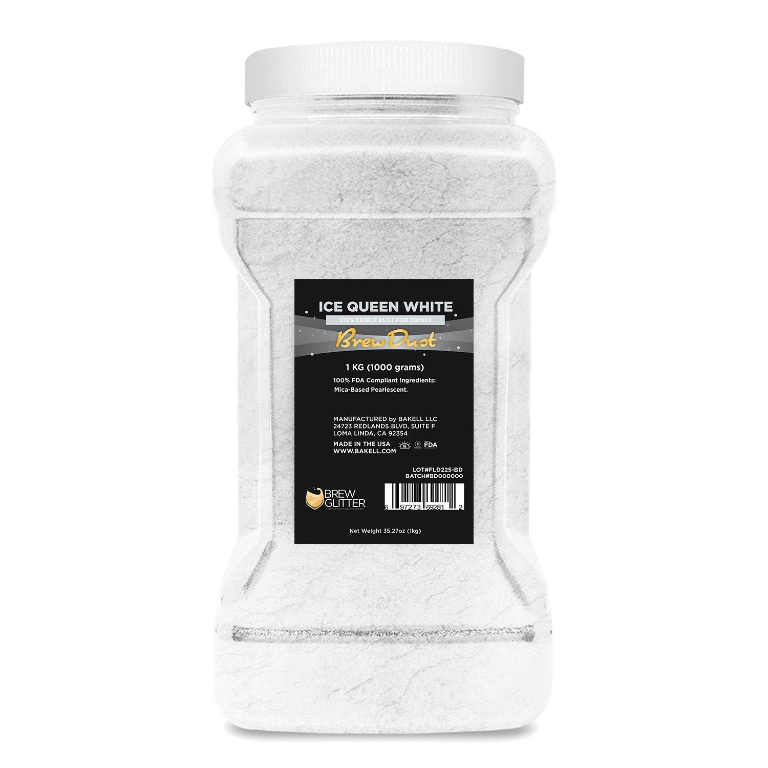 Ice Queen White Edible Pearlized Brew Dust | Bulk Sizes-Brew Glitter®