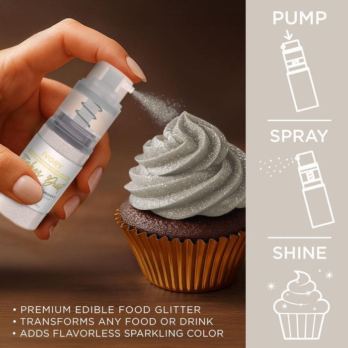 Ivory Tinker Edible Glitter Spray 4g Pump | Tinker Dust®-Brew Glitter®