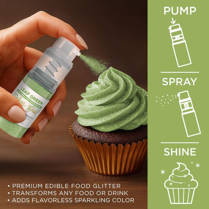Leaf Green Edible Glitter Spray 4g Pump | Tinker Dust®-Brew Glitter®