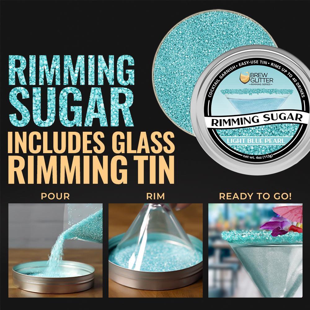 Light Blue Pearl Cocktail Rimming Sugar-Brew Glitter®