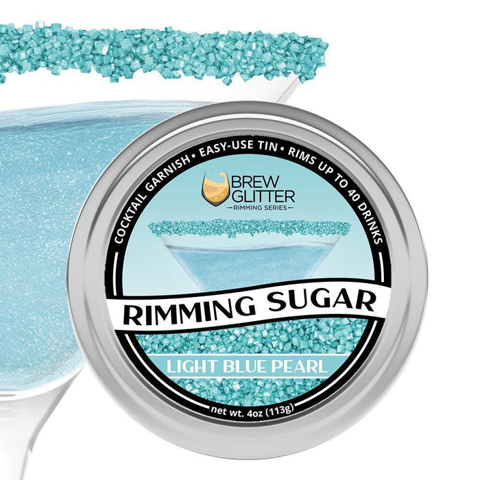 Light Blue Pearl Cocktail Rimming Sugar-Brew Glitter®