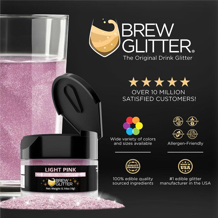 Light Pink Brew Glitter Mini Spray Pump by the Case | Private Label-Brew Glitter®