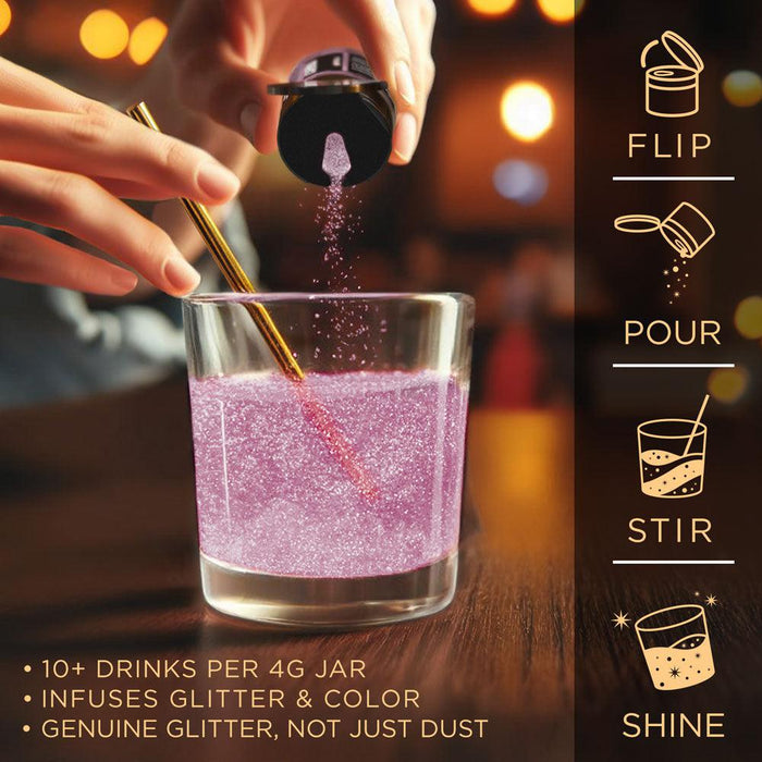 Light Pink Edible Glitter Mini Spray Pump for Drinks-Brew Glitter®