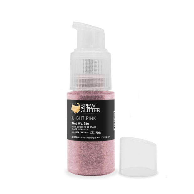 Light Pink Edible Glitter Spray Pump for Drinks-Brew Glitter®