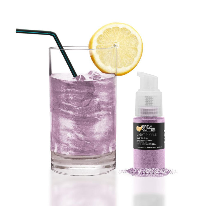 Light Purple Edible Glitter Spray Pump for Drinks-Brew Glitter®