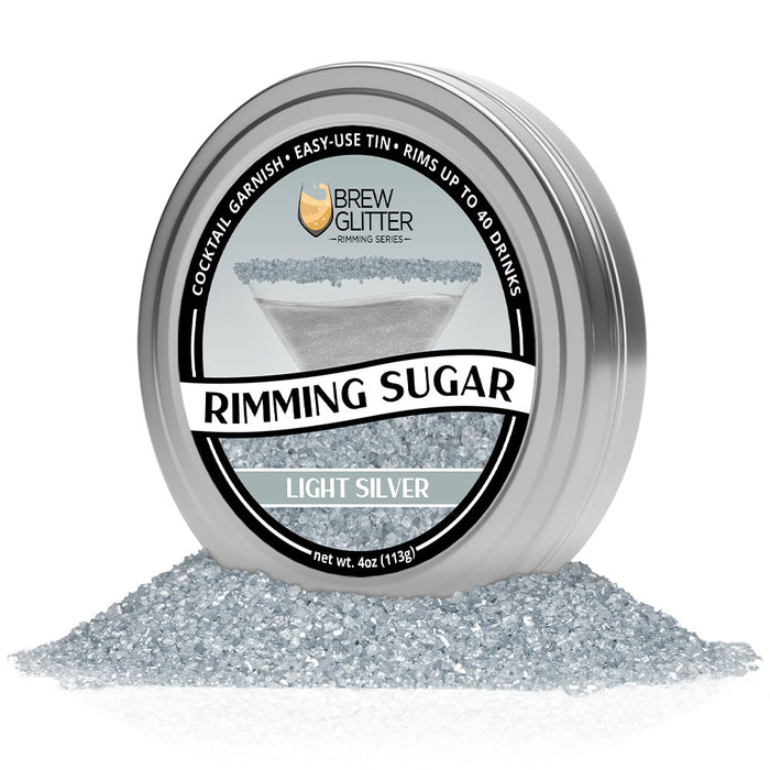 Light Silver Cocktail Rimming Sugar-Brew Glitter®