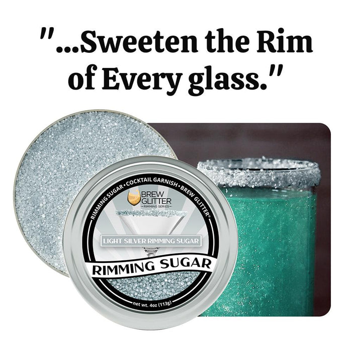 Light Silver Cocktail Rimming Sugar-Brew Glitter®